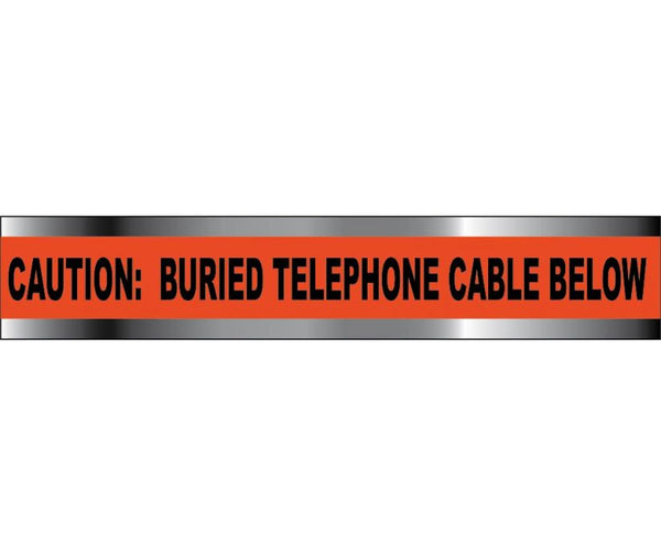 DETECTABLE UNDERGROUND TAPE, CAUTION TELEPHONE LINE BELOW, 6