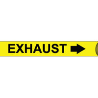 PIPEMARKER PRECOILED, EXHAUST B/Y, FITS 4 5/8"-5 7/8" PIPE