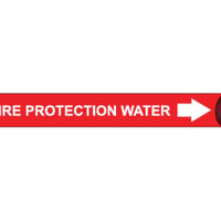 PIPEMARKER PRECOILED, FIRE PROTECTION WATER W/R, FITS 4 5/8"-5 7/8" PIPE