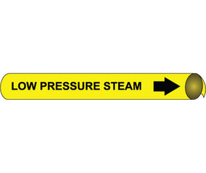 PIPEMARKER PRECOILED, LOW PRESSURE STEAM B/Y, FITS 4 5/8"-5 7/8" PIPE
