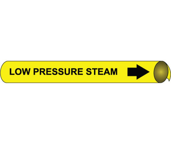 PIPEMARKER PRECOILED, LOW PRESSURE STEAM B/Y, FITS 4 5/8