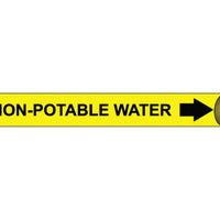 PIPEMARKER PRECOILED, NON-POTABLE WATER B/Y, FITS 4 5/8"-5 7/8" PIPE