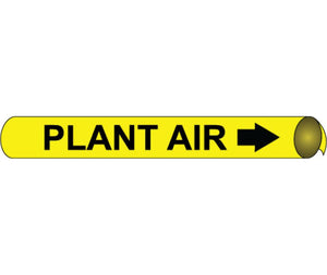 PIPEMARKER PRECOILED, PLANT AIR B/Y, FITS 4 5/8"-5 7/8" PIPE