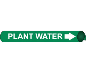 PIPEMARKER PRECOILED, PLANT WATER W/G, FITS 4 5/8"-5 7/8" PIPE