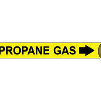 PIPEMARKER PRECOILED, PROPANE GAS B/Y, FITS 4 5/8"-5 7/8" PIPE