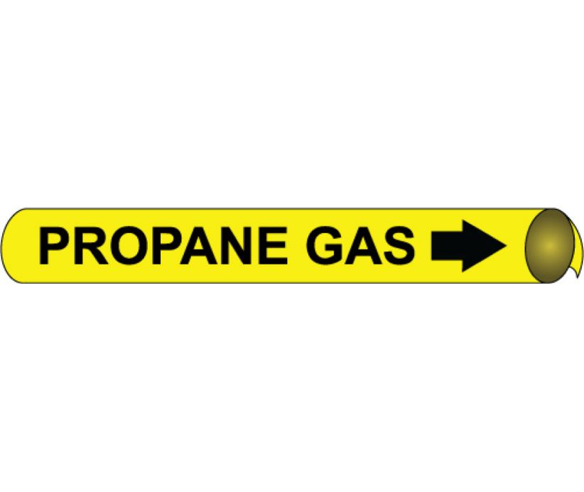 PIPEMARKER PRECOILED, PROPANE GAS B/Y, FITS 4 5/8