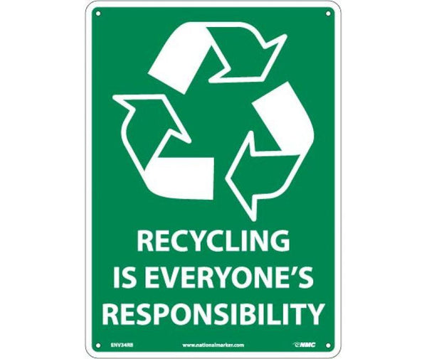 (GRAPHIC)RECYCLING IS EVERYONE'S RESPONSIBILITY, 14X10, RIGID PLASTIC