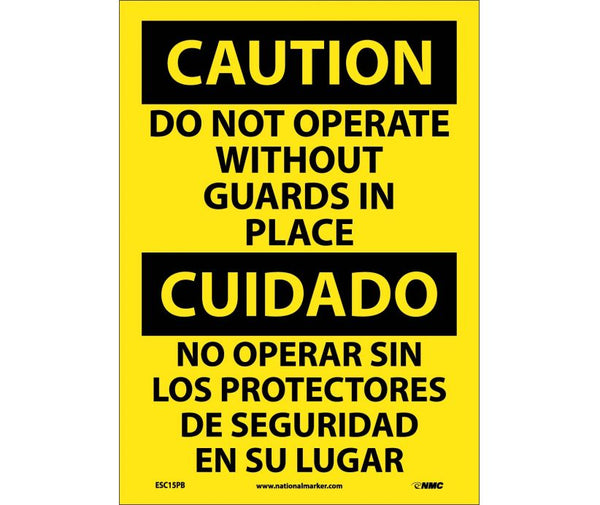 Caution Do Not Operate English/Spanish 14
