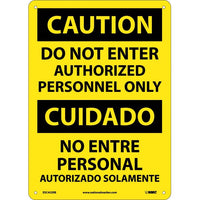 Caution Do Not Enter English/Spanish 14"x10" Plastic | ESC452RB