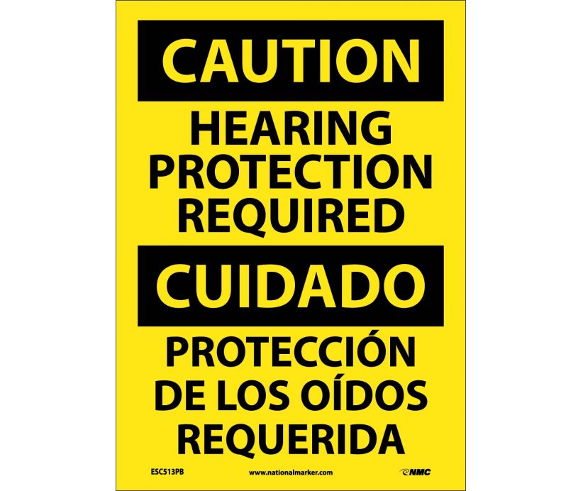 Caution Hearing Protection English/Spanish 14