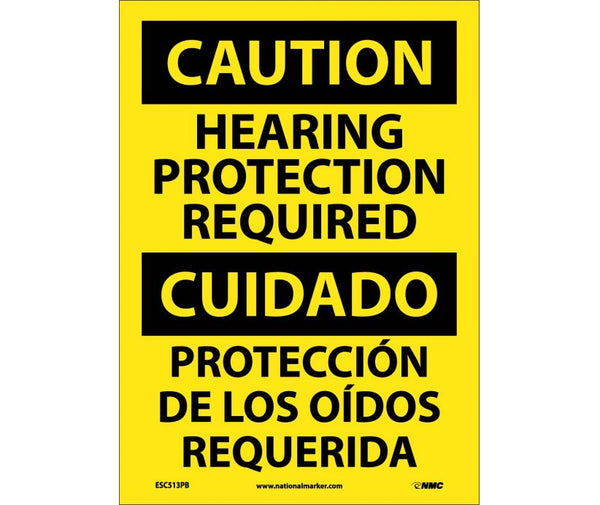 Caution Hearing Protection English/Spanish 14