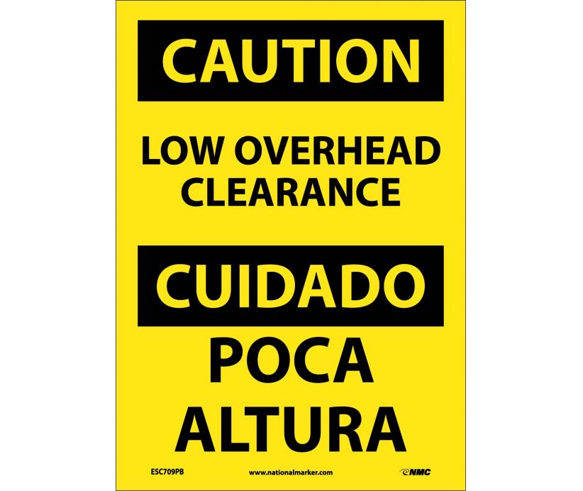 Caution Low Overhead Clearance Eng/Spanish 14