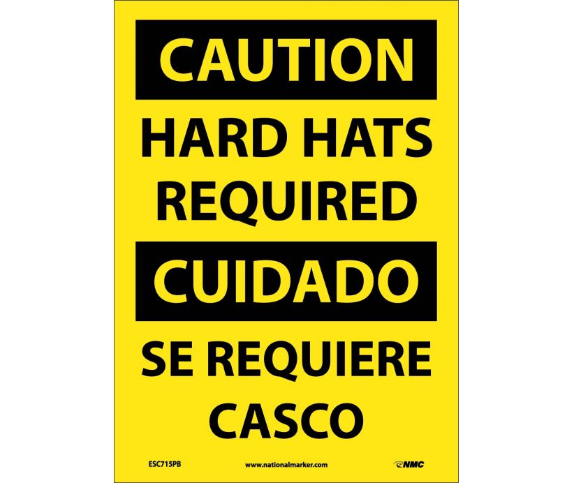 Caution Hard Hats Required English/Spanish 14