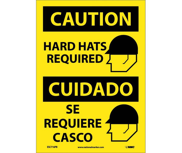 Caution Hard Hats Required English/Spanish 14