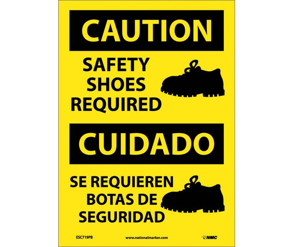 Caution Safety Shoes Required Eng/Spanish 14