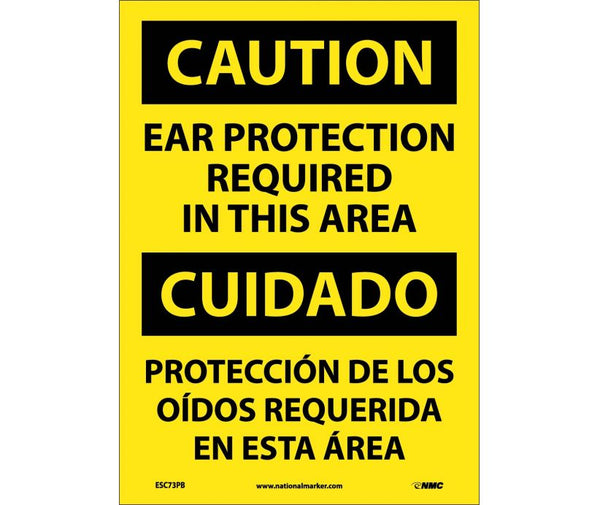Caution Ear Protection Required Eng/Spanish 20