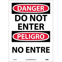 Danger Do Not Enter English/Spanish 14"x10" Plastic | ESD104RB