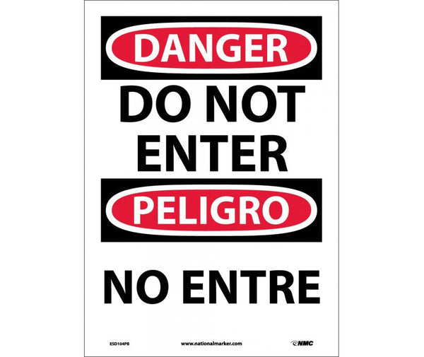 Danger Do Not Enter English/Spanish 14