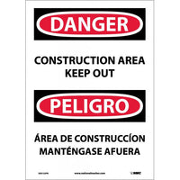 Danger Construction Area English/Spanish 14"x10" Plastic | ESD132RB