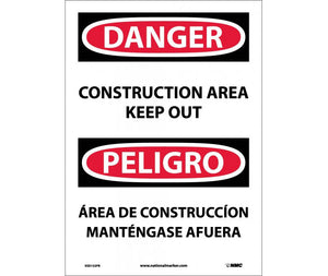 Danger Construction Area English/Spanish 14"x10" Vinyl | ESD132PB