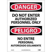 Danger Do Not Enter English/Spanish 14"x10" Vinyl | ESD200PB