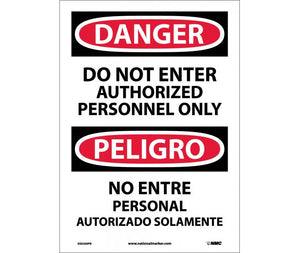 Danger Do Not Enter English/Spanish 14"x10" Vinyl | ESD200PB