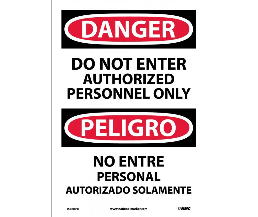 Danger Do Not Enter English/Spanish 14