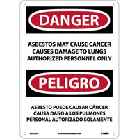 Danger Asbestos And Cancer English/Spanish 14"x10" Aluminum | ESD22AB