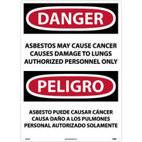 Danger Asbestos And Cancer English/Spanish 28"x20" Aluminum | ESD22AD