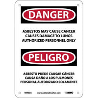 Danger Asbestos And Cancer English/Spanish 10"x7" Aluminum | ESD22A