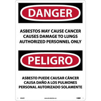 Danger Asbestos And Cancer English/Spanish 20"x14" Vinyl | ESD22PC