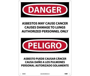 Danger Asbestos And Cancer English/Spanish 20"x14" Vinyl | ESD22PC