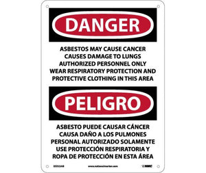 Danger Asbestos And Cancer English/Spanish 14"x10" Aluminum | ESD23AB
