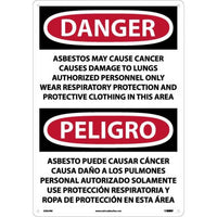 Danger Asbestos And Cancer English/Spanish 20"x14" Plastic | ESD23RC