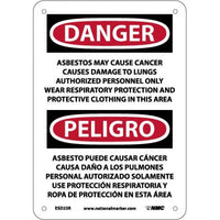 Danger Asbestos And Cancer English/Spanish 10"x7" Plastic | ESD23R