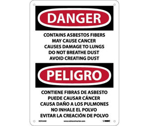 Danger Asbestos And Cancer English/Spanish 14"x10" Aluminum | ESD24AB