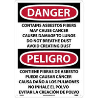 Danger Asbestos And Cancer English/Spanish 20"x14" Aluminum | ESD24AC
