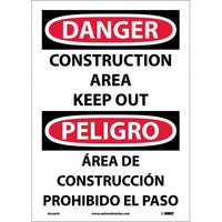 Danger Construction Area English/Spanish 20"x14" Vinyl | ESD266PC