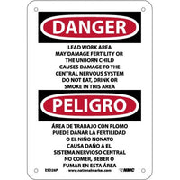 Danger Lead Work Area English/Spanish 10"x7" Vinyl | ESD26P