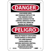 Danger Lead Work Area English/Spanish 10"x7" Plastic | ESD26R