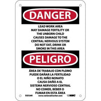 Danger Lead Work Area English/Spanish 10"x7" Plastic | ESD26R