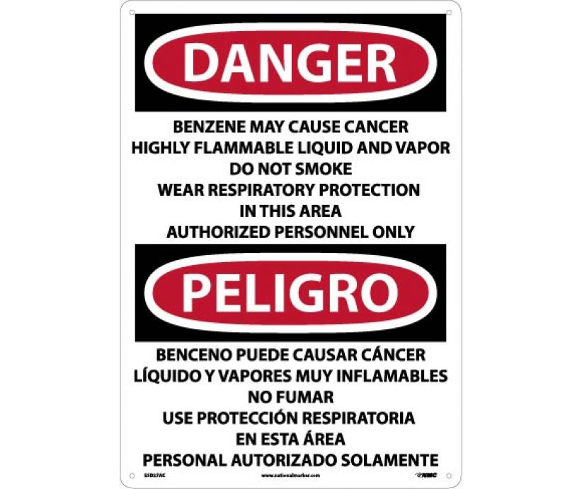 Danger Benzene Cancer English/Spanish 20