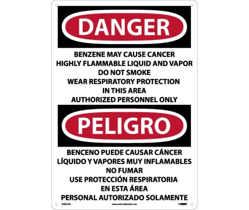 Danger Benzene Cancer English/Spanish 20