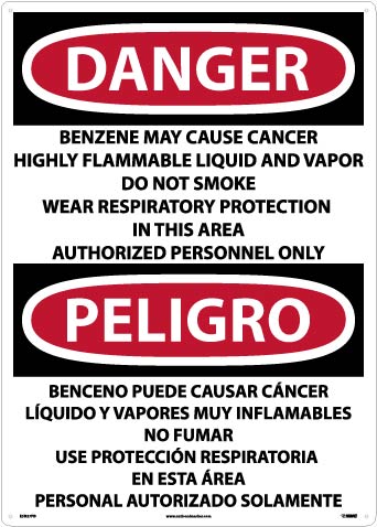 Danger Benzene Cancer English/Spanish 28