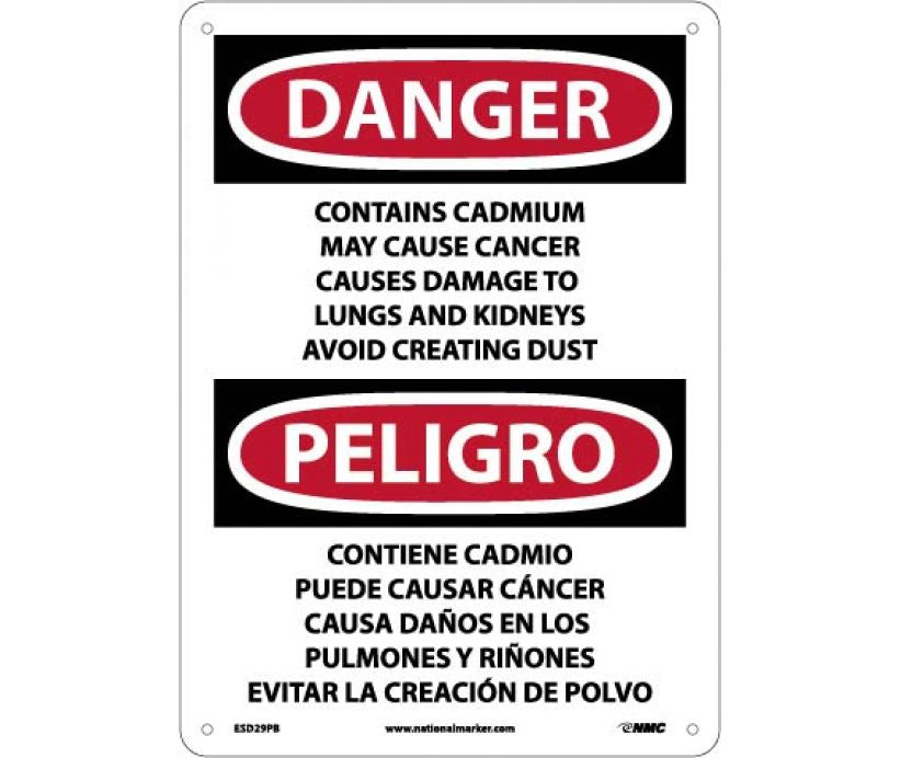 Danger Contains Cadmium English/Spanish 14