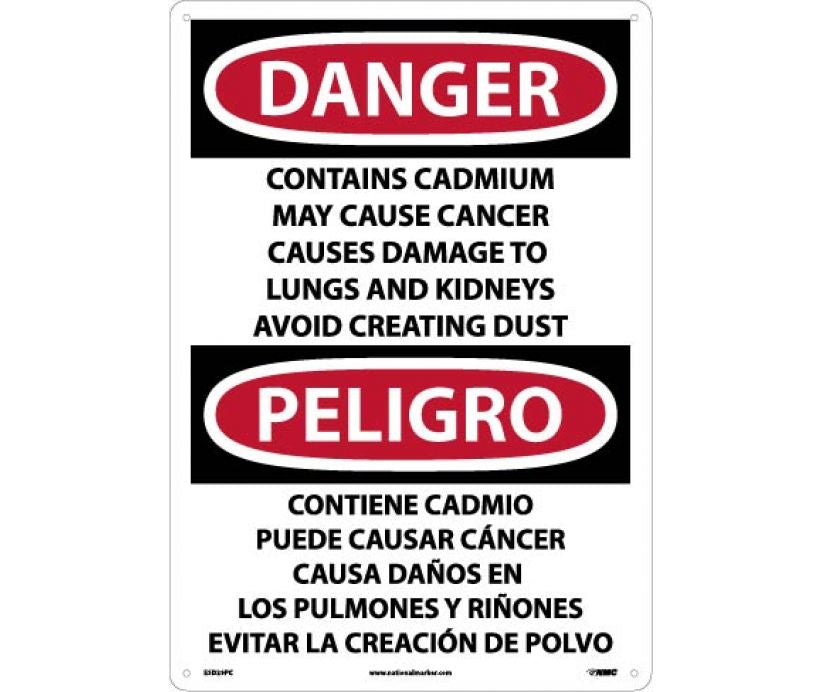 Danger Contains Cadmium English/Spanish 20
