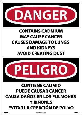 Danger Contains Cadmium English/Spanish 28