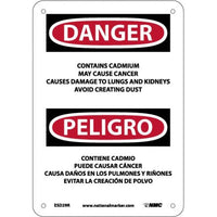 Danger Contains Cadmium English/Spanish 10"x7" Plastic | ESD29R