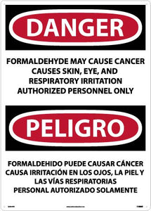 Danger Formaldehyde And Cancer English/Spanish 28"x20" Vinyl | ESD30PD