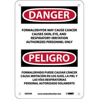 Danger Formaldehyde And Cancer English/Spanish 10"x7" Plastic | ESD30R